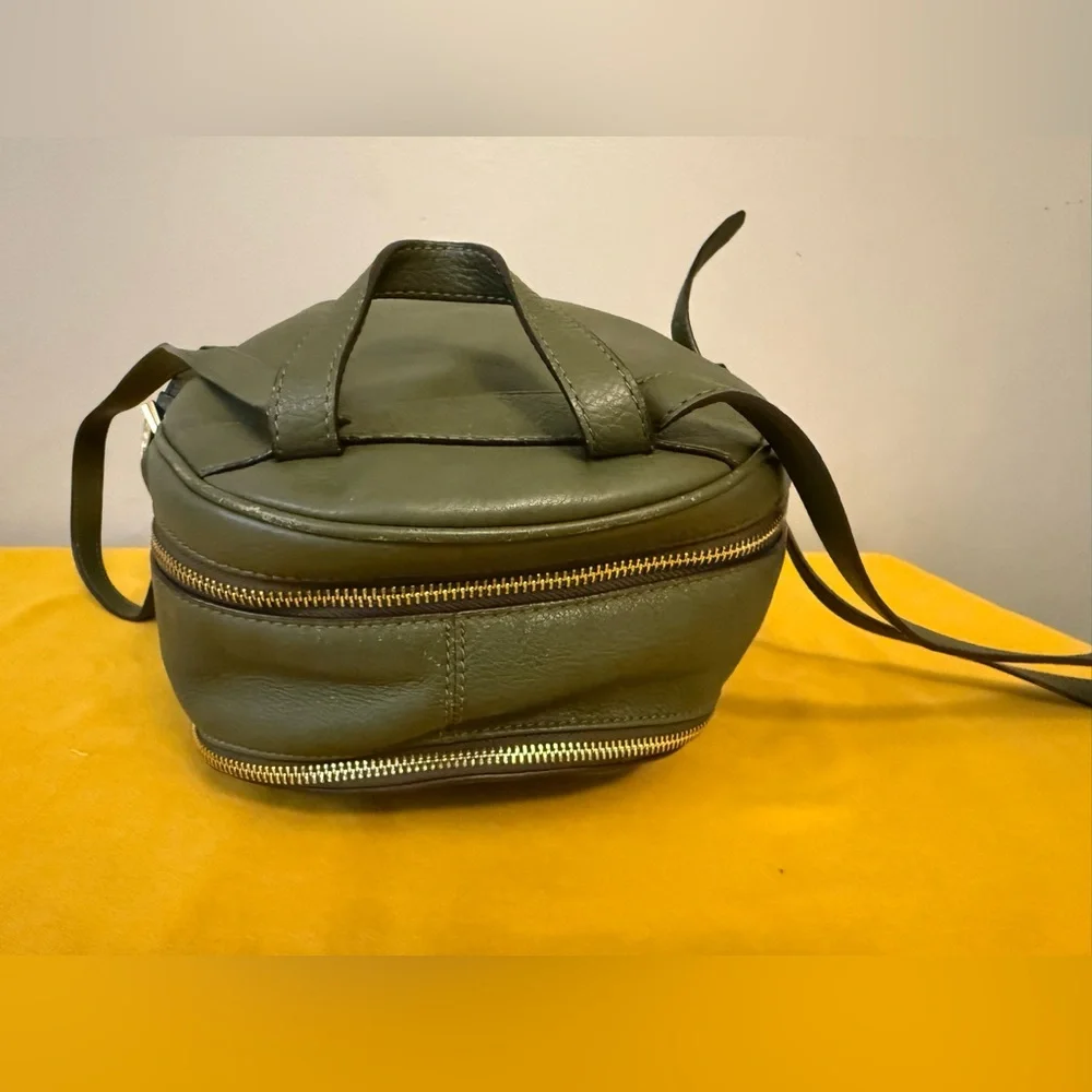 Michael Kors Olive Green Leather Backpack - Picture 5 of 16